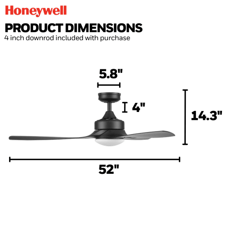 A large image of the Honeywell Ceiling Fans Lynton Alternate Image