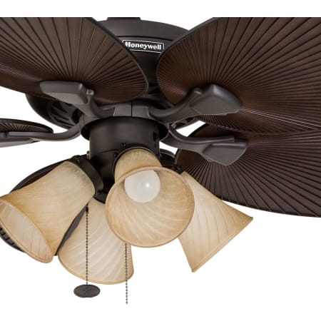 A large image of the Honeywell Ceiling Fans Palm Island 4 Light Alternate Image