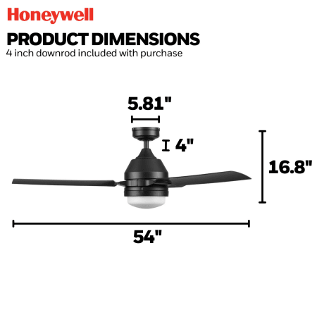 A large image of the Honeywell Ceiling Fans Port Isle Alternate Image