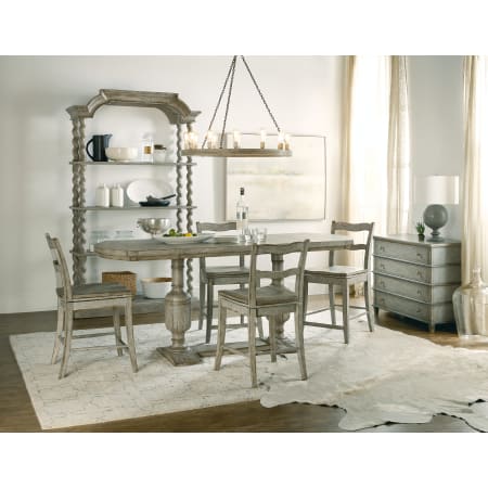 A large image of the Hooker Furniture 6025-75350-90 Alfresco Counter Height Dining Suite
