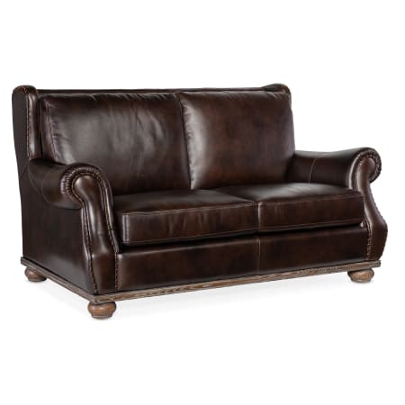 A large image of the Hooker Furniture SS707-02-WILLIAM-LEATHER-LOVESEAT Derrick Burnt Umber