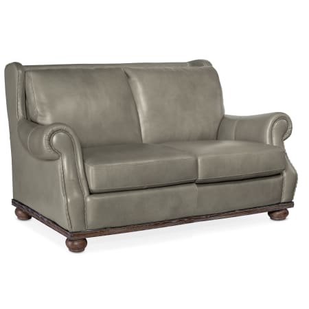 A large image of the Hooker Furniture SS707-02-WILLIAM-LEATHER-LOVESEAT Derrick Gray Linen