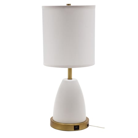 A large image of the House of Troy RU751 White with Weathered Brass Accents