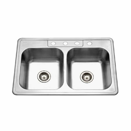 A large image of the Houzer 3322-8BS 4 Faucet Holes