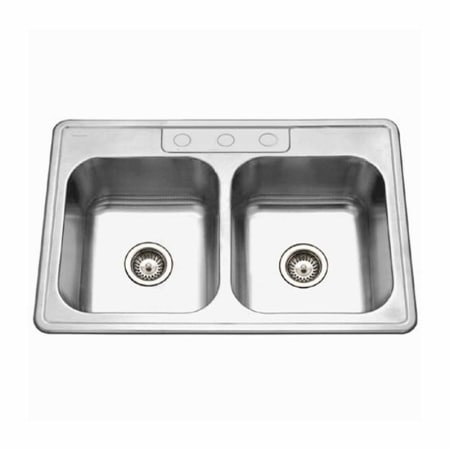 A large image of the Houzer 3322-9BS 3 Faucet Holes