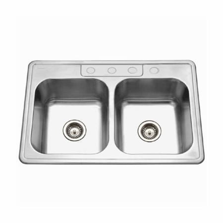 A large image of the Houzer 3322-9BS 4 Faucet Holes
