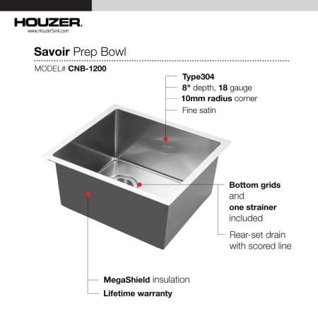 A large image of the Houzer CNB-1200 Alternate Image