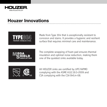 A large image of the Houzer CTO-3370SR Houzer CTO-3370SR