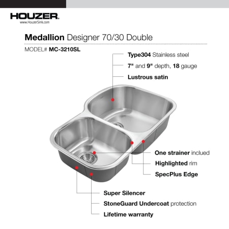 A large image of the Houzer MC-3210SL Alternate Image