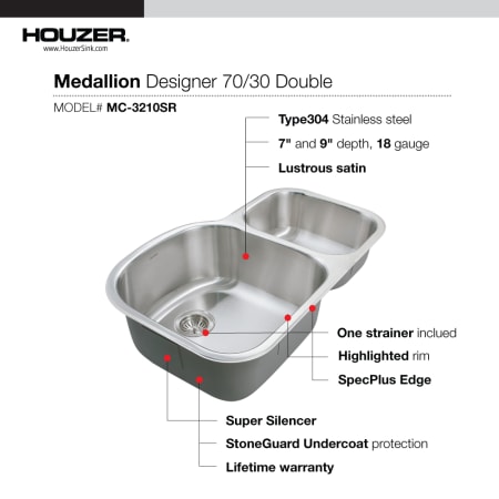 A large image of the Houzer MC-3210SR Alternate Image