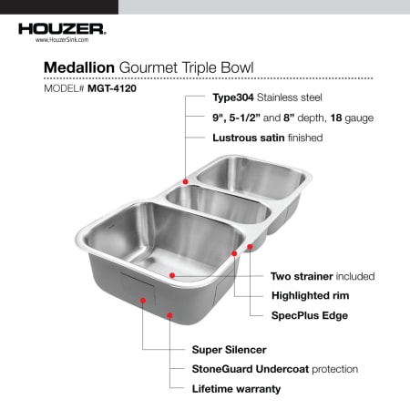 A large image of the Houzer MGT-4120 Alternate Image