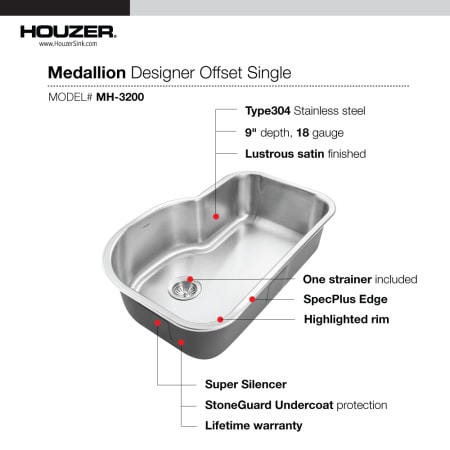 A large image of the Houzer MH-3200 Alternate Image