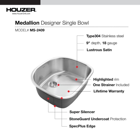 A large image of the Houzer MS-2409 Alternate Image