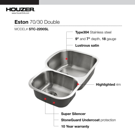 A large image of the Houzer STC-2200SL Alternate Image