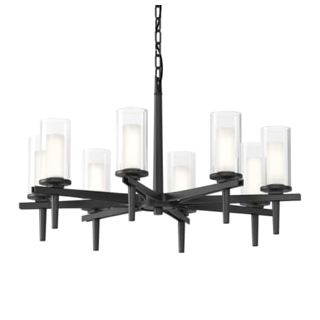 A large image of the Hubbardton Forge 104305 Black / Clear