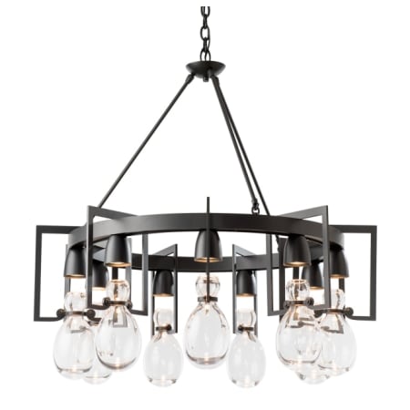 A large image of the Hubbardton Forge 104360 Black / Clear