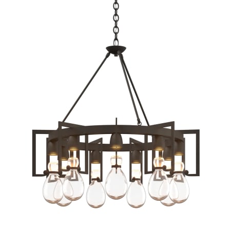 A large image of the Hubbardton Forge 104360 Natural Iron / Clear