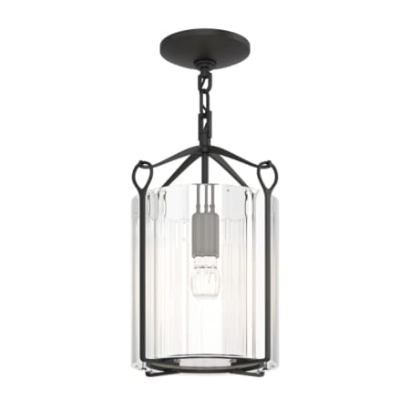 A large image of the Hubbardton Forge 121140 Black / Clear