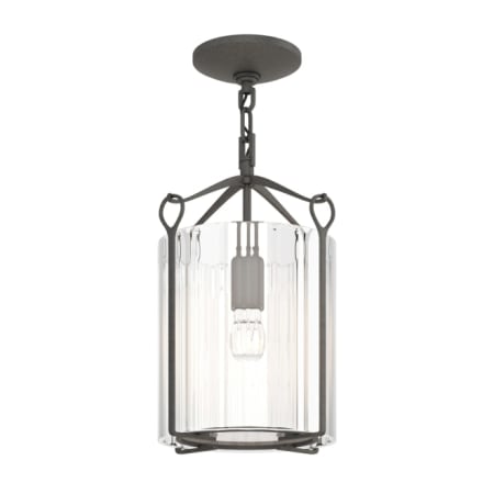 A large image of the Hubbardton Forge 121140 Natural Iron / Clear