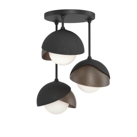 A large image of the Hubbardton Forge 121374 Black / Bronze / Opal