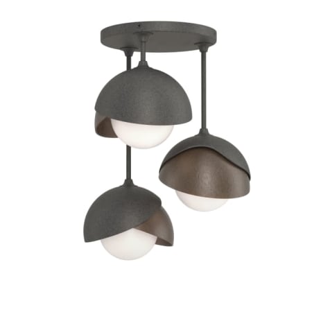 A large image of the Hubbardton Forge 121374 Natural Iron / Bronze / Opal