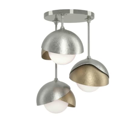 A large image of the Hubbardton Forge 121374 Sterling / Soft Gold / Opal