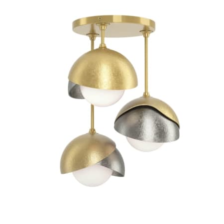 A large image of the Hubbardton Forge 121374 Modern Brass / Sterling / Opal