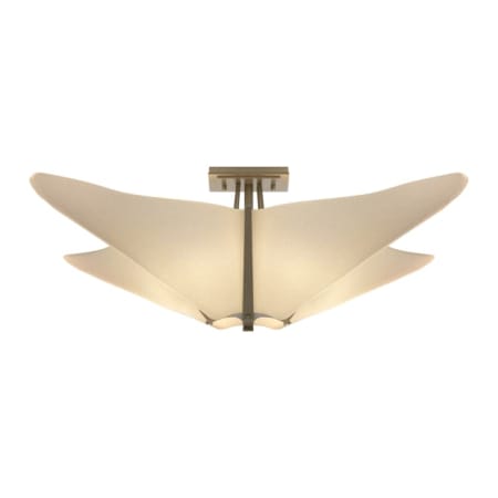 A large image of the Hubbardton Forge 123305 Soft Gold / Spun Frost