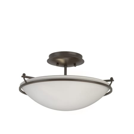 A large image of the Hubbardton Forge 124302 Oil Rubbed Bronze / Opal