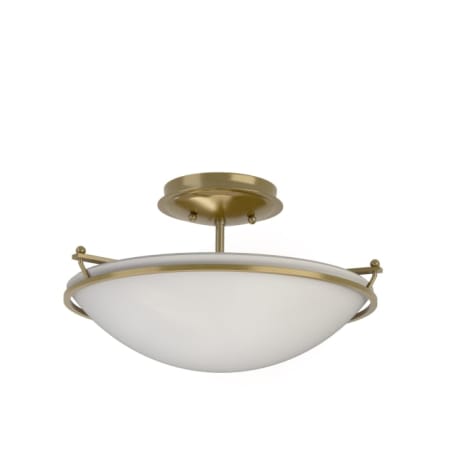 A large image of the Hubbardton Forge 124302 Modern Brass / Opal