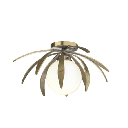 A large image of the Hubbardton Forge 124350 Modern Brass / Opal