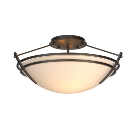 A large image of the Hubbardton Forge 124412 Oil Rubbed Bronze / Opal