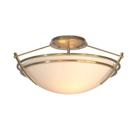 A large image of the Hubbardton Forge 124412 Modern Brass / Opal