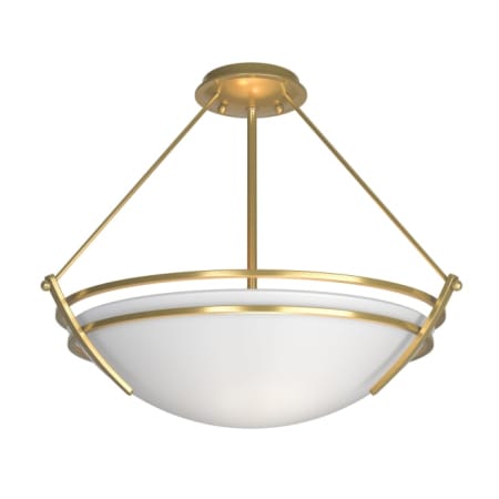 A large image of the Hubbardton Forge 124432 Modern Brass / Opal