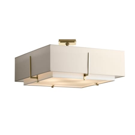 A large image of the Hubbardton Forge 126513 Sterling / Natural Anna / Flax