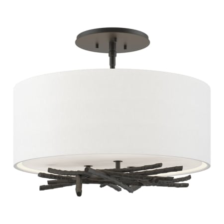 A large image of the Hubbardton Forge 127660 Black / Natural Anna