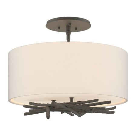 A large image of the Hubbardton Forge 127660 Natural Iron / Flax