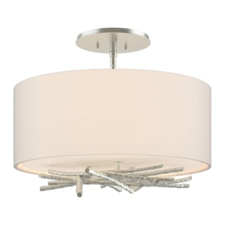 A large image of the Hubbardton Forge 127660 Vintage Platinum / Flax