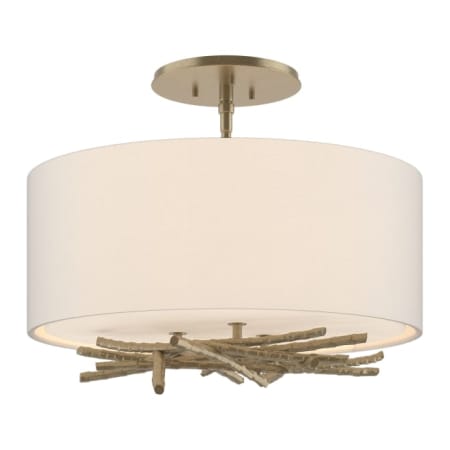 A large image of the Hubbardton Forge 127660 Soft Gold / Flax
