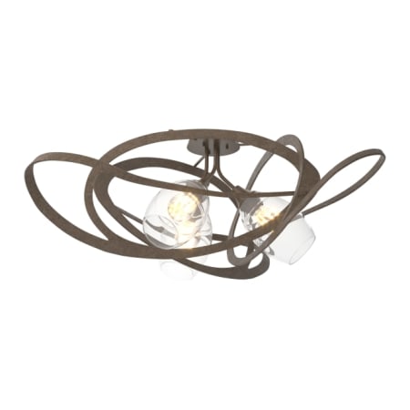 A large image of the Hubbardton Forge 128720 Bronze / Clear