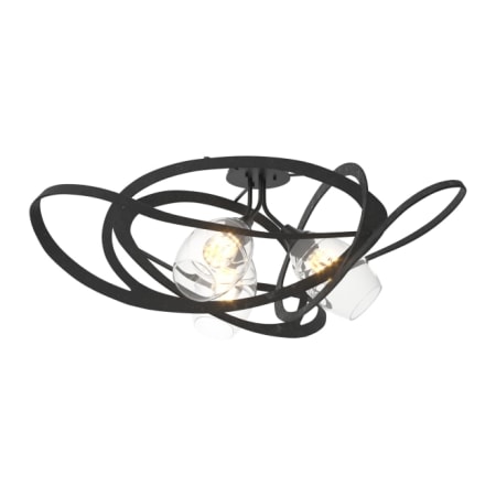 A large image of the Hubbardton Forge 128720 Black / Clear