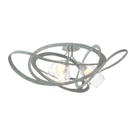 A large image of the Hubbardton Forge 128720 Vintage Platinum / Clear
