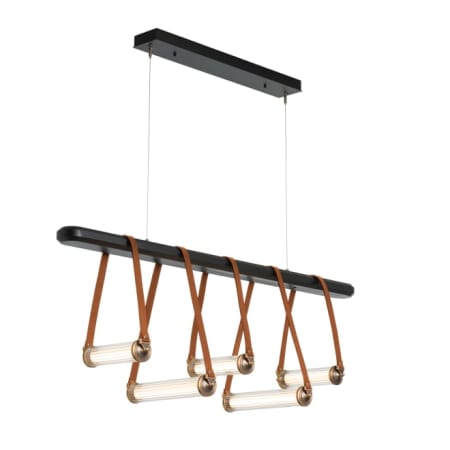 A large image of the Hubbardton Forge 131053 Antique Brass / Chestnut / Black Wood / Clear
