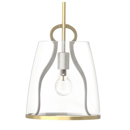 A large image of the Hubbardton Forge 131065 Modern Brass / Clear