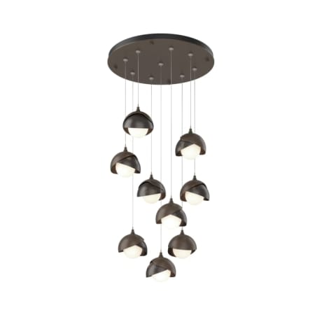 A large image of the Hubbardton Forge 131105 Bronze / Oil Rubbed Bronze / Opal