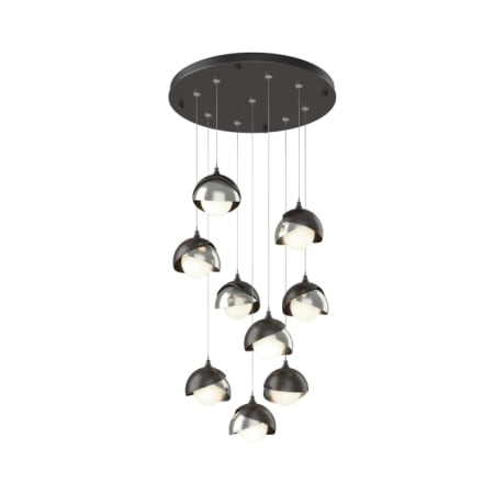 A large image of the Hubbardton Forge 131105 Oil Rubbed Bronze / Sterling / Opal