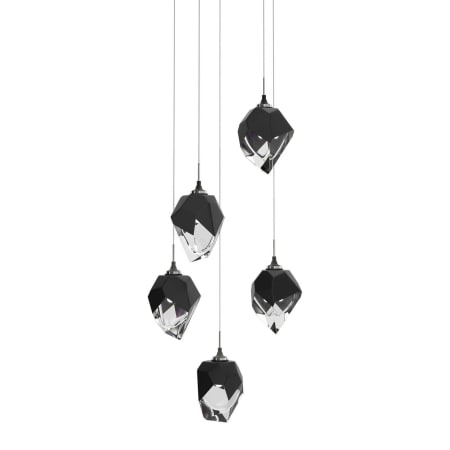 A large image of the Hubbardton Forge 131137 Black / Clear