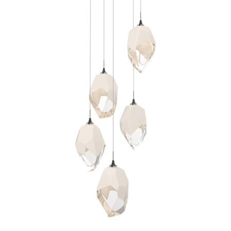 A large image of the Hubbardton Forge 131138 Natural Iron / White / Clear