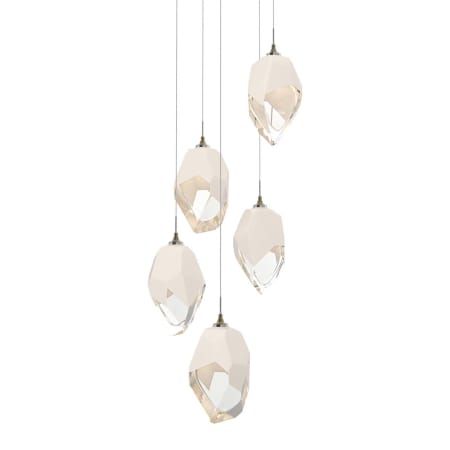 A large image of the Hubbardton Forge 131138 Soft Gold / White / Clear