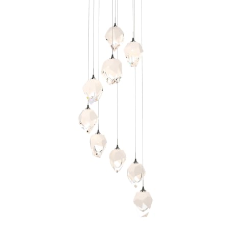 A large image of the Hubbardton Forge 131140 Natural Iron / White / Clear